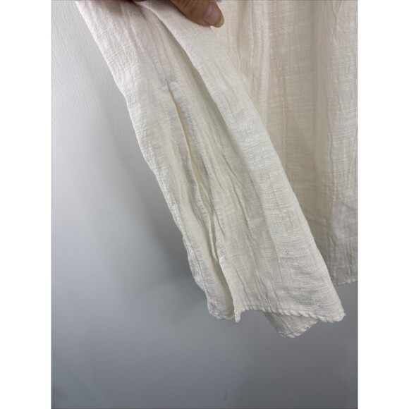 J Crew Tunic XXS Embroidered Top Beach Cover Up With Tassels Beaded - Picture 8 of 9